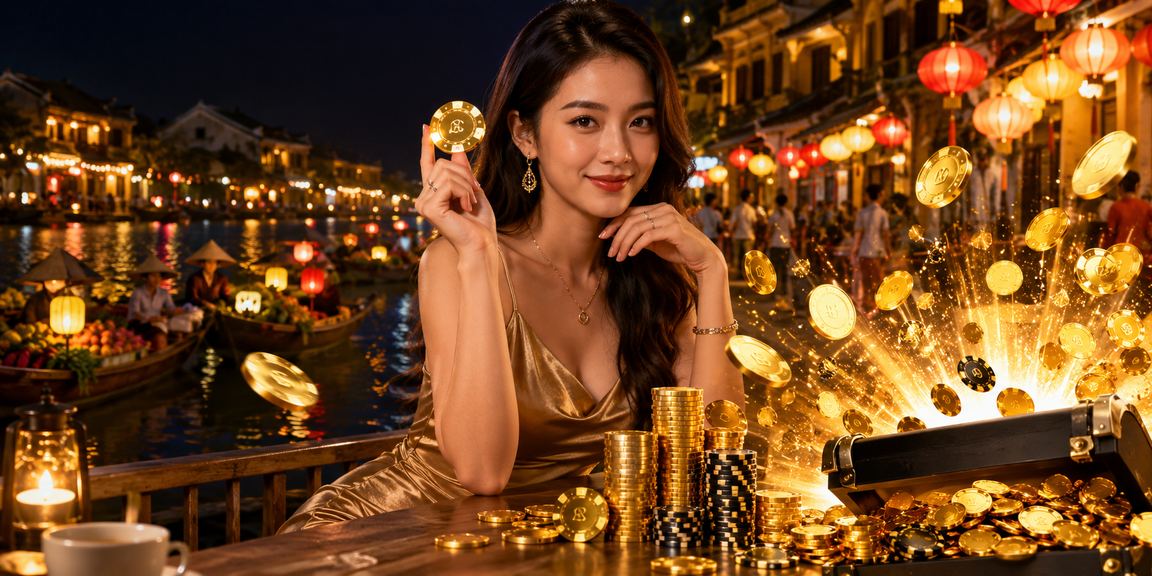 Người dùng tìm hiểu thông tin cá cược tại quán cà phê Hội An trên điện thoại
